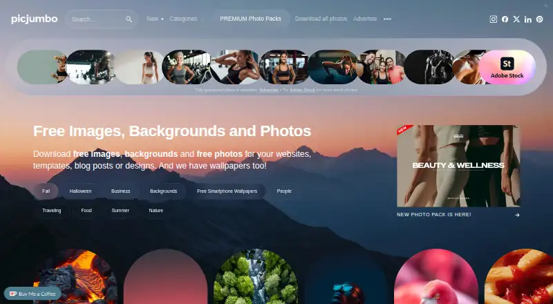 picjumbo screenshot