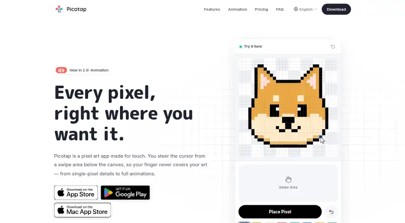Picotap screenshot