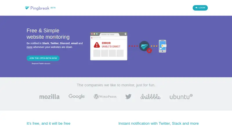 Pingbreak screenshot