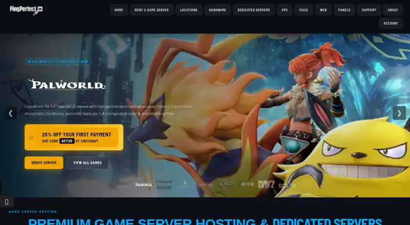 PingPerfect ASKA Server Hosting screenshot