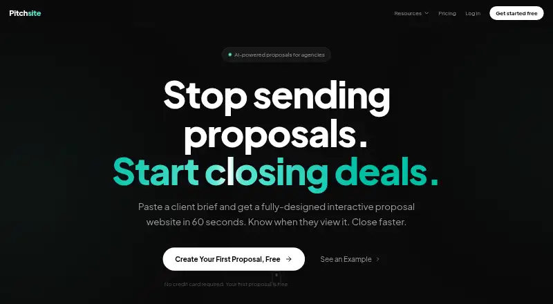 Pitchsite screenshot