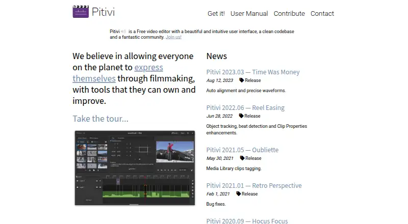 Pitivi screenshot
