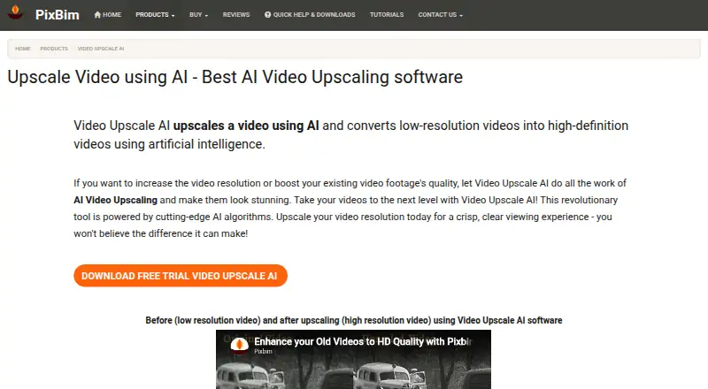 Pixbim Video Upscale AI screenshot
