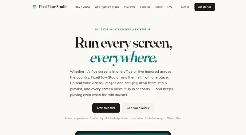 PixelFlow Studio screenshot