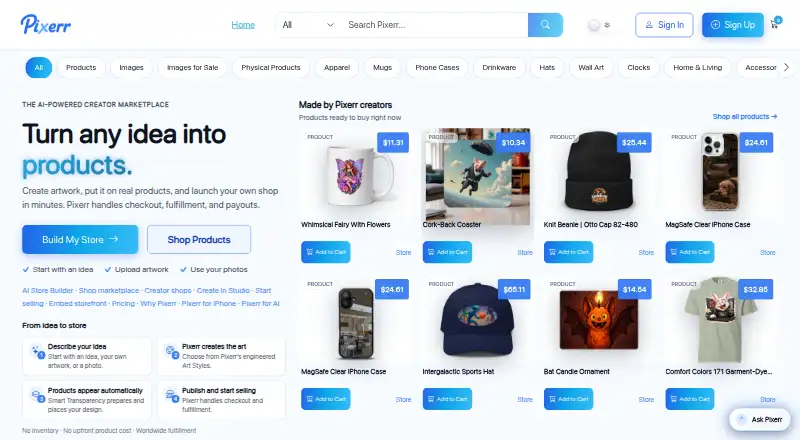 Pixerr screenshot