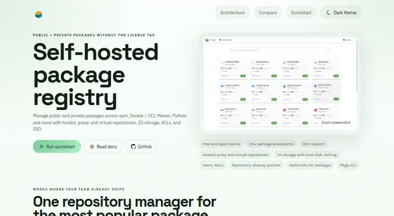 Pkgly screenshot