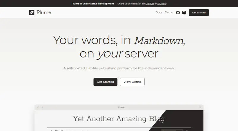 Plume screenshot