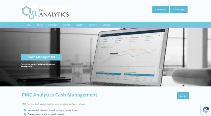 PMC Analytics Cash Management screenshot