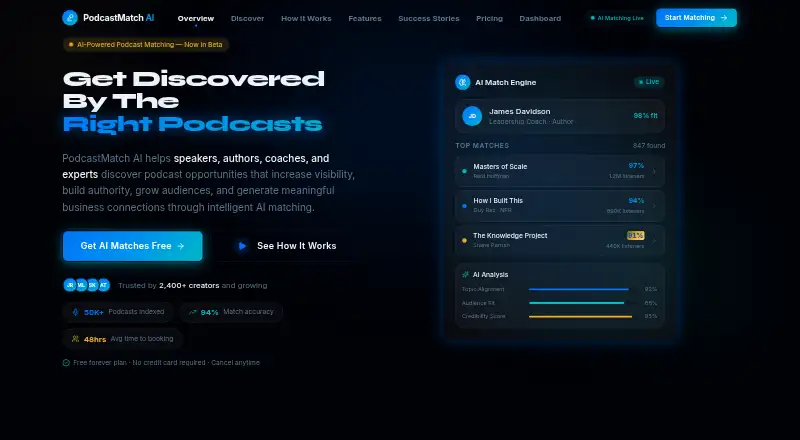 PodcastMatch AI screenshot