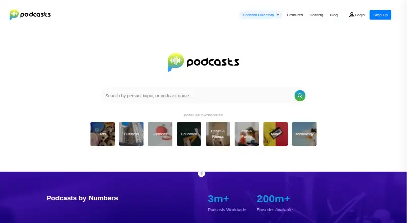 Podcasts.com screenshot
