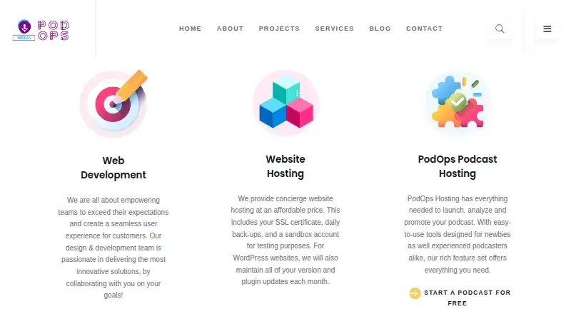 PodOps Hosting screenshot