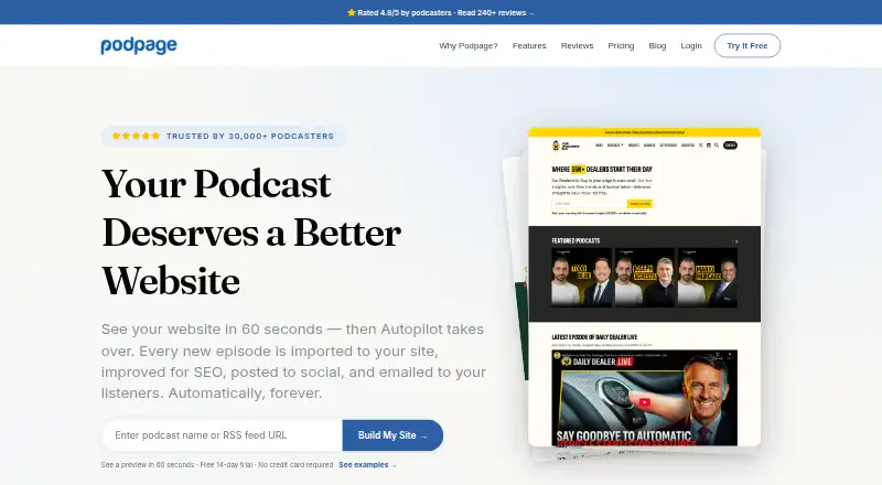 Podpage screenshot