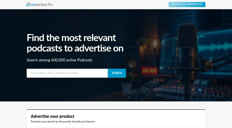 Podvertise Marketplace screenshot