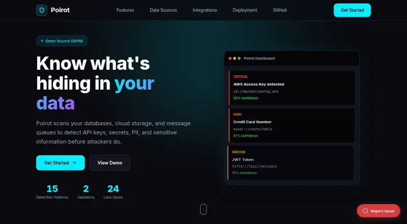 Poirot DSPM screenshot