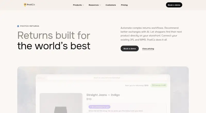 PostCo Returns screenshot