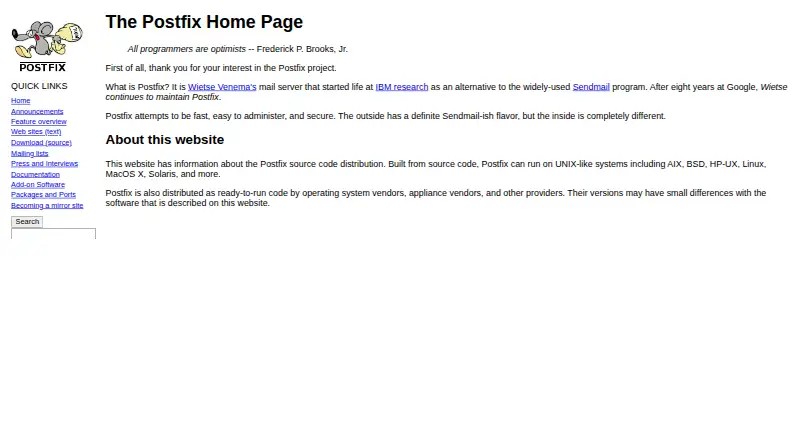 Postfix screenshot