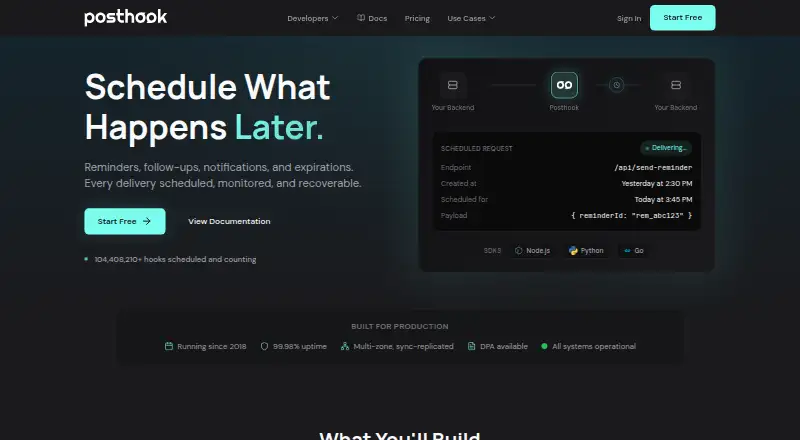 Posthook screenshot