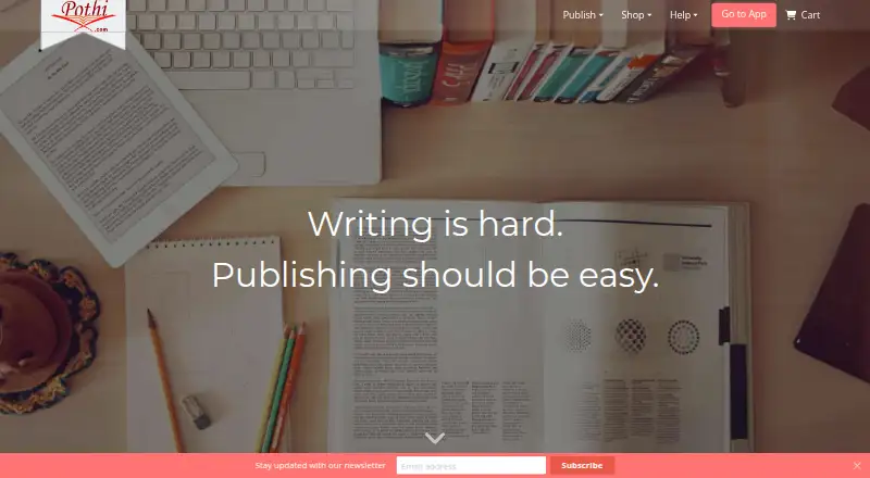 Pothi.com screenshot