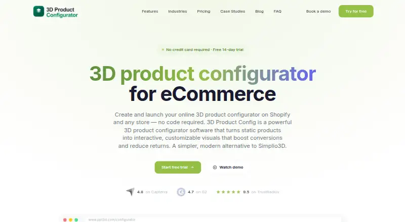 3D Product Config screenshot