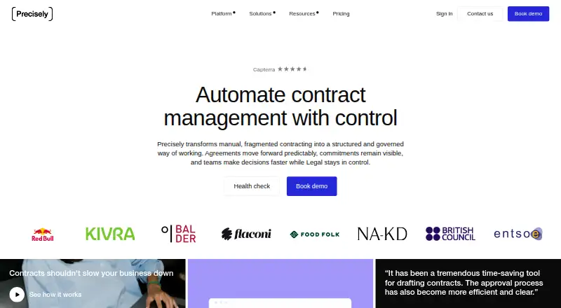 Precisely Contracts screenshot