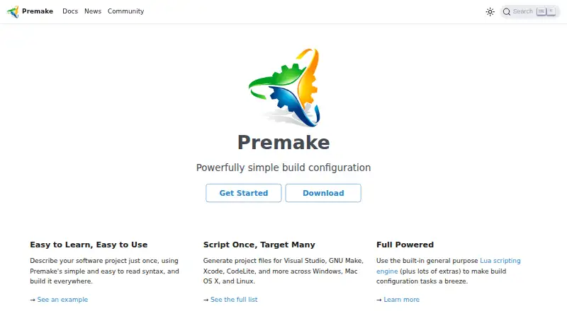 Premake screenshot