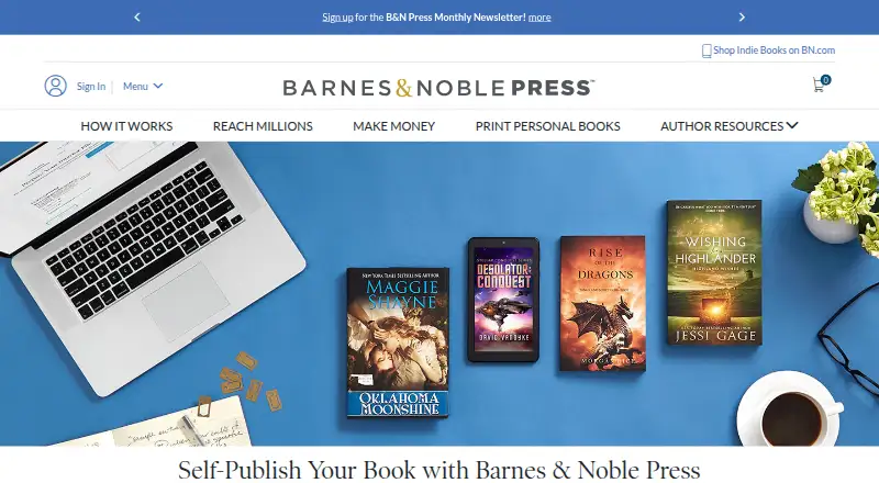 Barnes & Noble Press screenshot