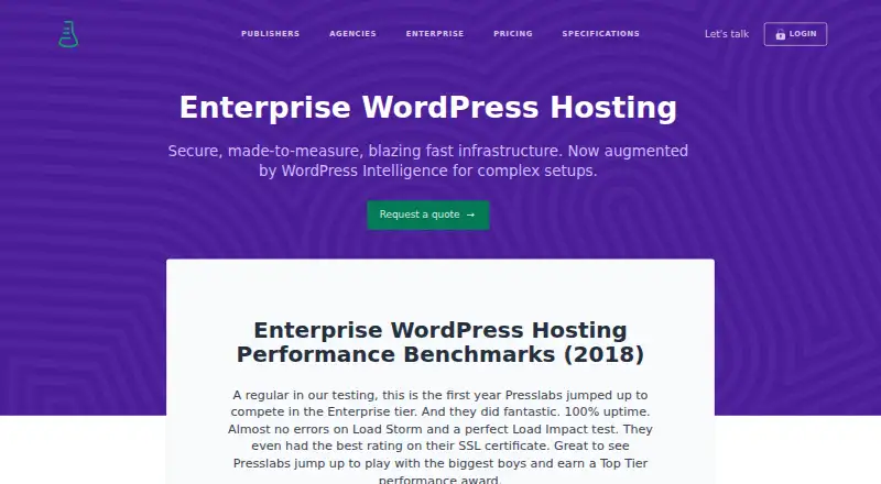 Presslabs Enterprise WordPress Hosting screenshot