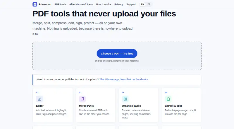 Privascan screenshot