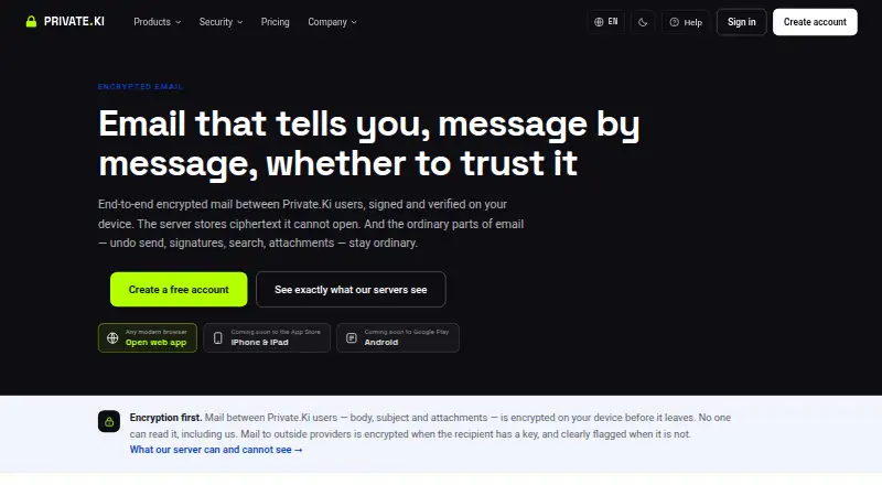 Private.Ki Mail screenshot