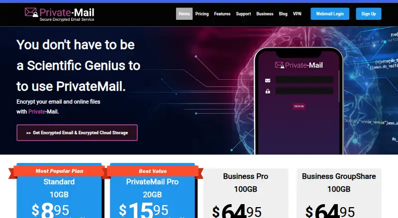 Private-Mail screenshot