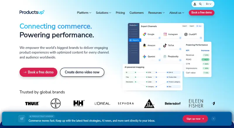 Productsup screenshot