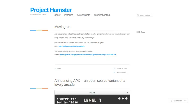 Project Hamster screenshot