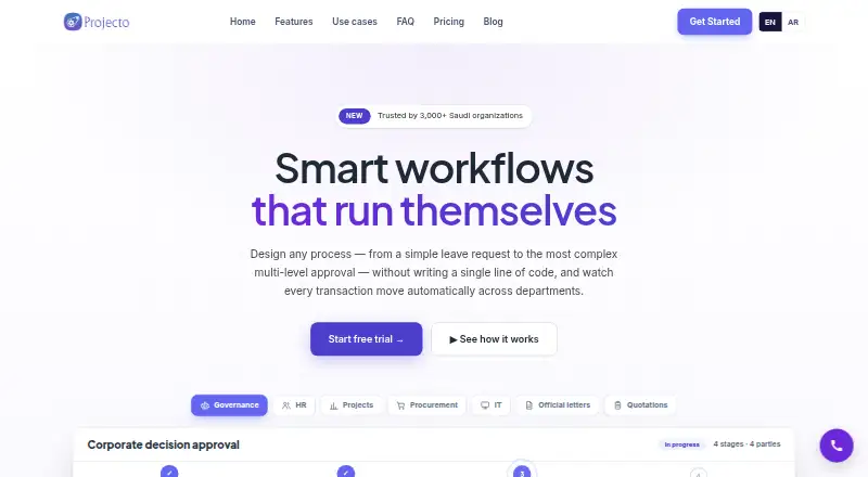 Projecto Workflow screenshot