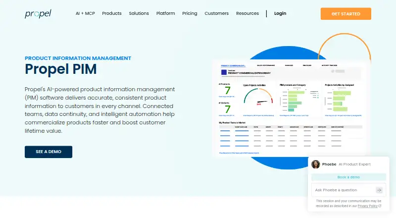 Propel PIM screenshot