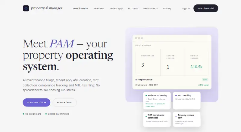 PAM Property AI Manager screenshot