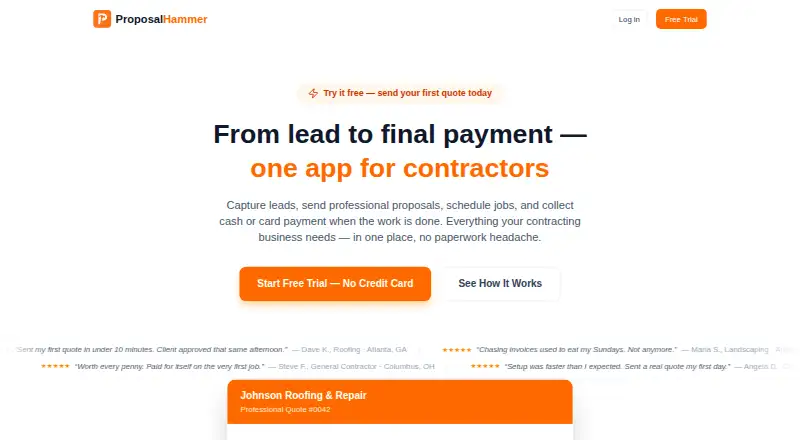 ProposalHammer screenshot