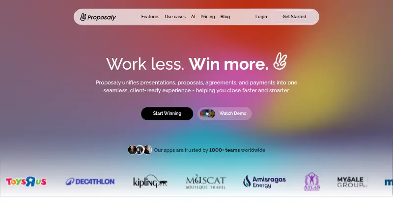 Proposaly screenshot