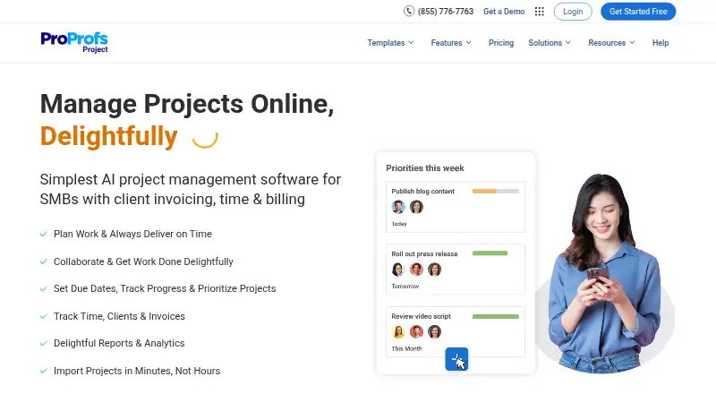 ProProfs Project screenshot