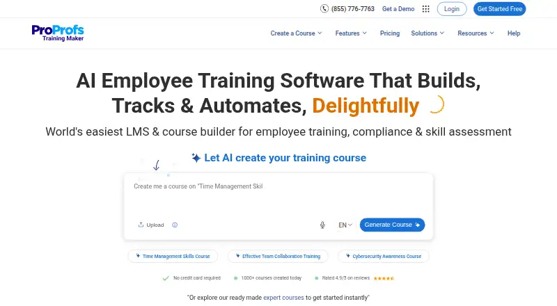ProProfs Training Maker screenshot