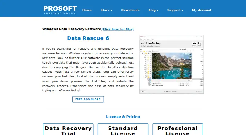 Data Rescue screenshot