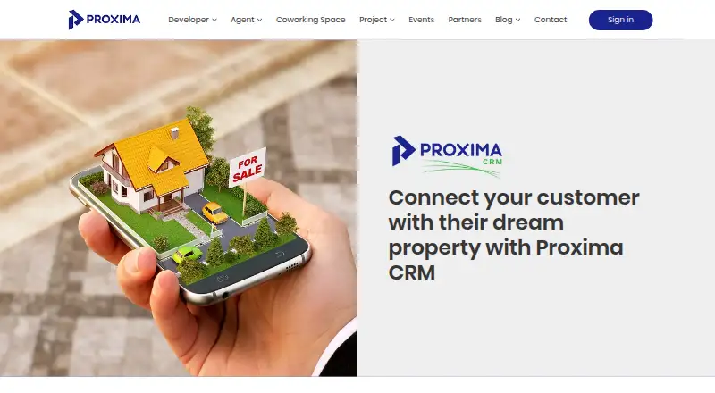 Proxima CRM screenshot