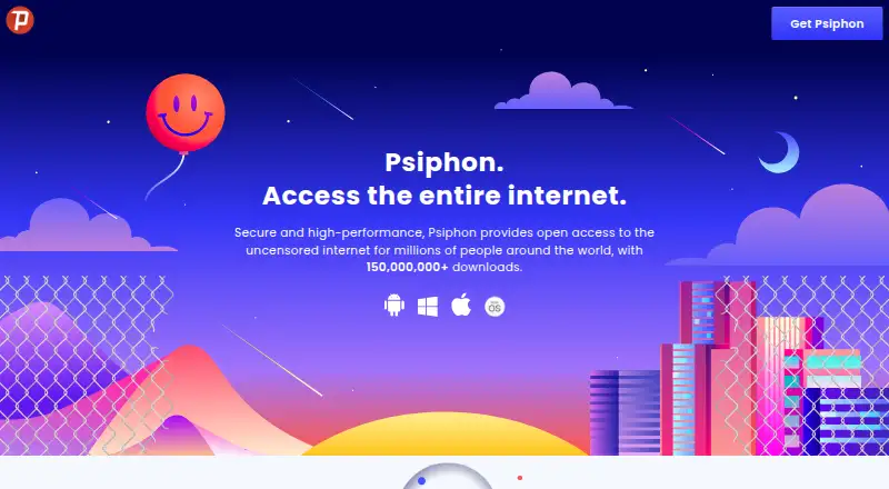 Psiphon screenshot