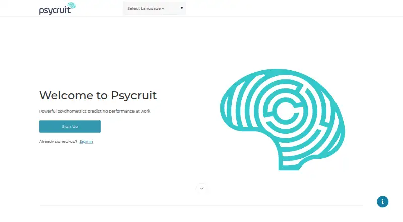 Psycruit screenshot