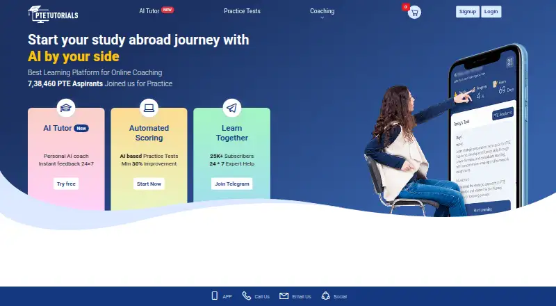 PTE Tutorials screenshot