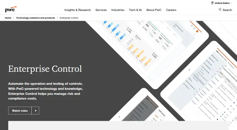 PwC Enterprise Control screenshot