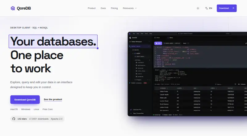 QoreDB screenshot