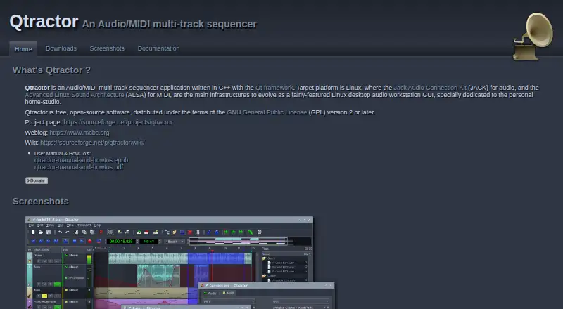 Qtractor screenshot