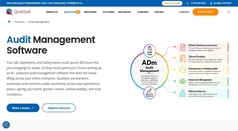 Qualityze Audit Management screenshot
