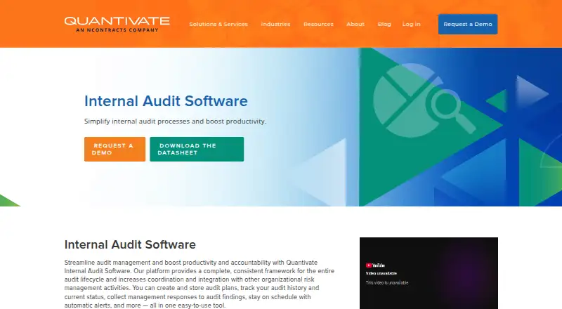 Quantivate Internal Audit screenshot