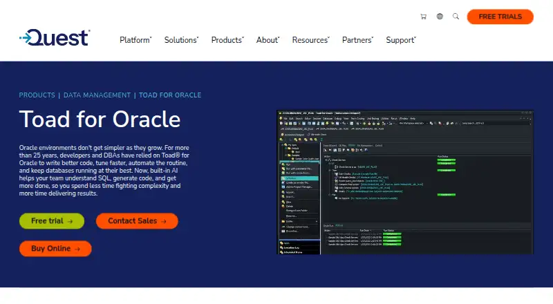 Toad for Oracle screenshot
